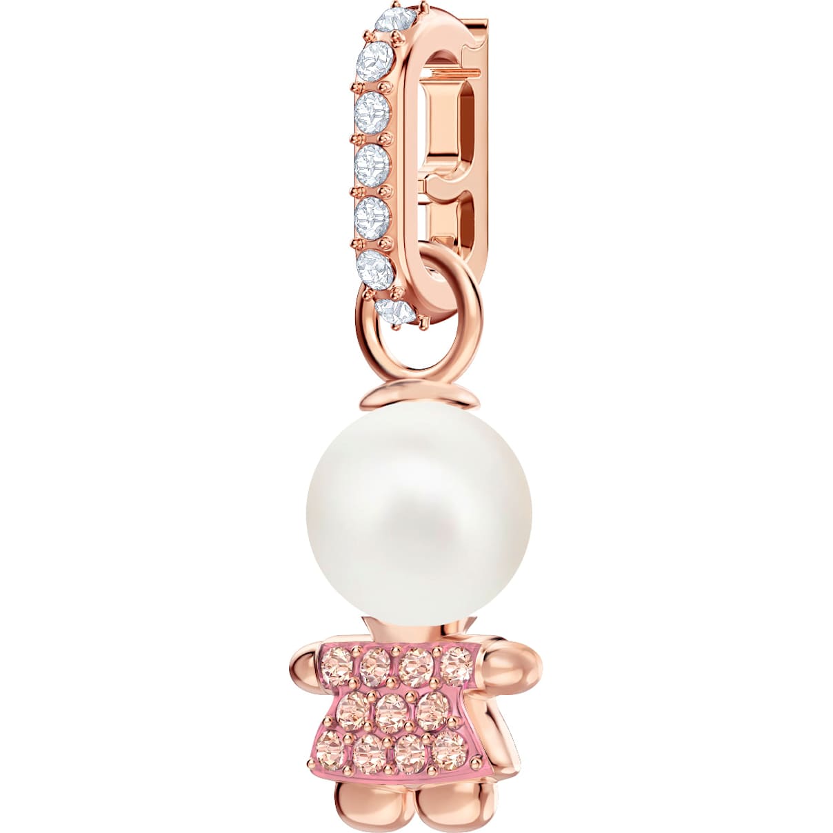 Swarovski Swarovski Remix Collection Girl Charm, Pink, Rose-gold tone plated