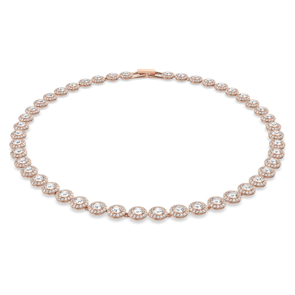 Una Angelic Tennis necklace, Round cut, Medium, White, Rose gold-tone plated
Una Angelic Tennis necklace, Round cut, Medium, White, Rose gold-tone plated