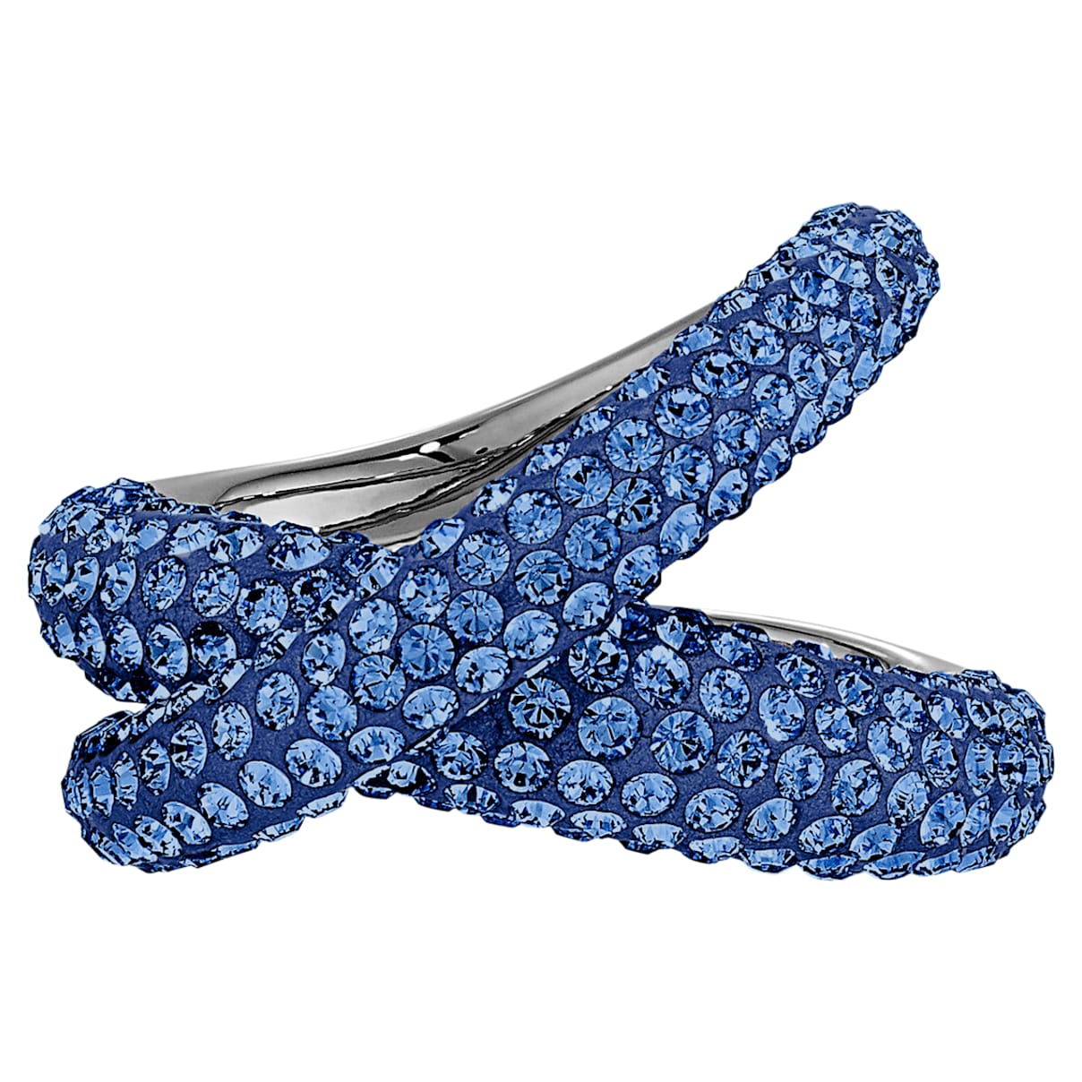 Tigris ring, Blue, Ruthenium plated