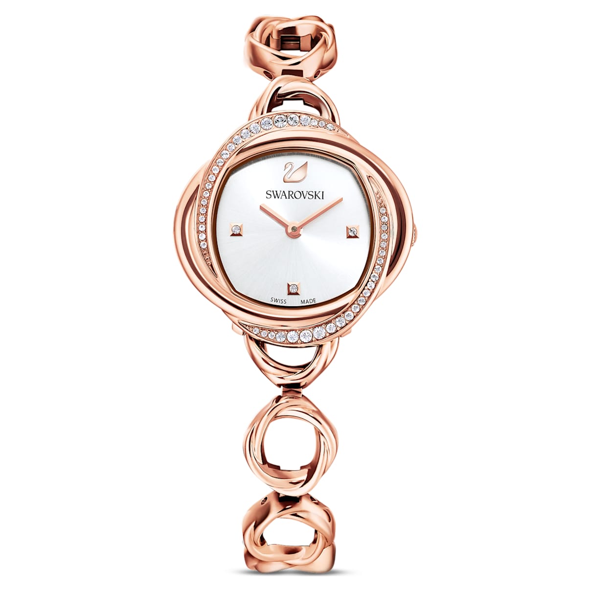 Crystal Flower watch, Swiss Made, Metal bracelet, Rose gold tone, Rose gold-tone finish
Crystal Flower watch, Swiss Made, Metal bracelet, Rose gold tone, Rose gold-tone finish