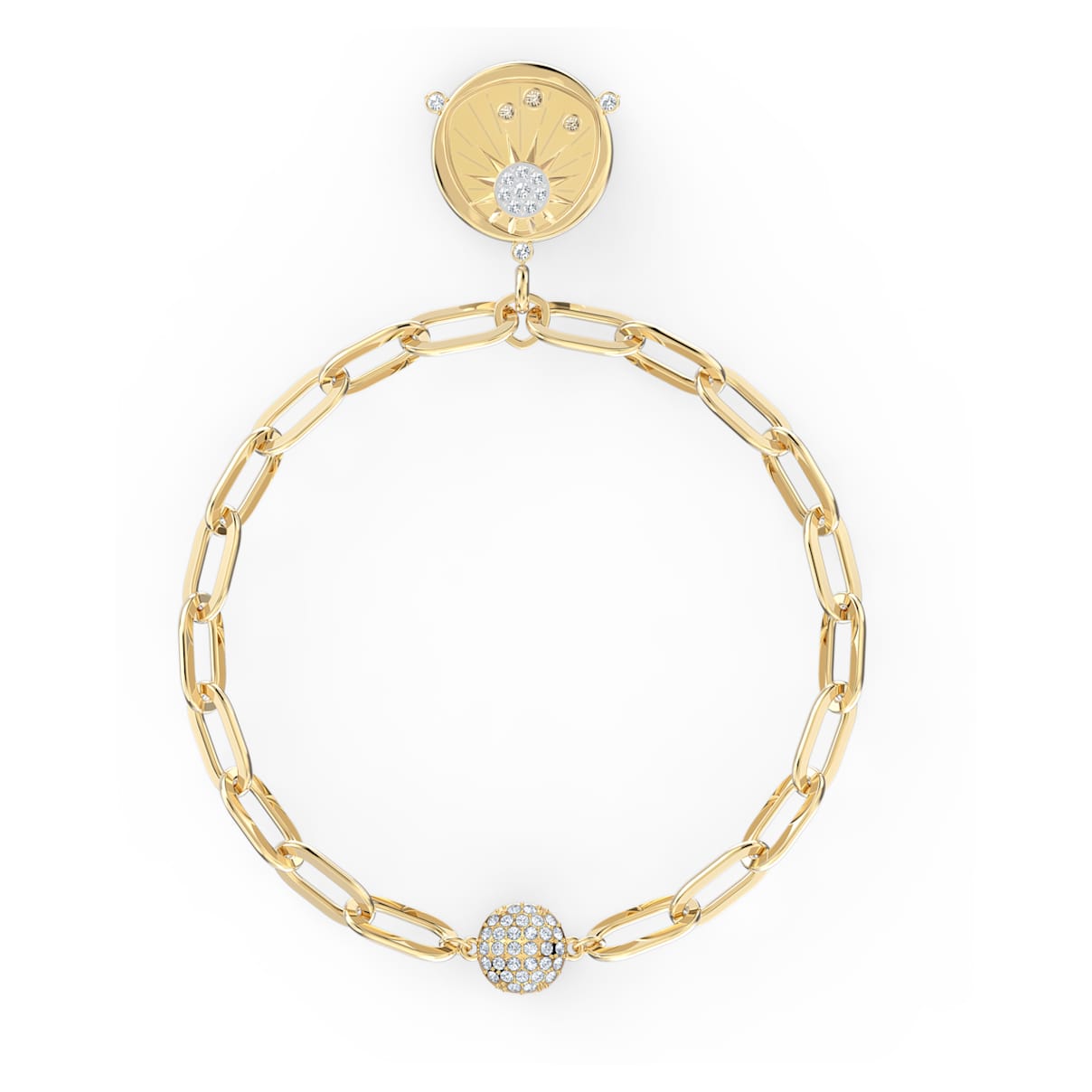 Swarovski The Elements bracelet, Magnetic closure, Fire element, Sun, White, Gold-tone plated
Swarovski The Elements bracelet, Magnetic closure, Fire element, Sun, White, Gold-tone plated