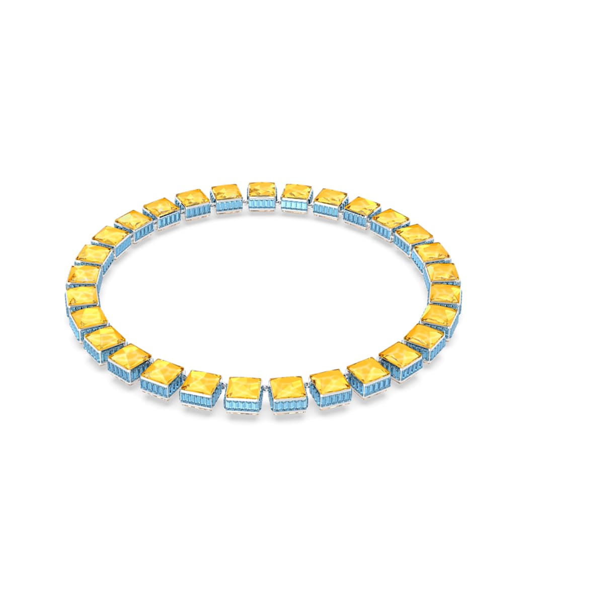 Chroma Tennis necklace, Magnetic closure, Square cut, Multicolored, Rhodium plated
Chroma Tennis necklace, Magnetic closure, Square cut, Multicolored, Rhodium plated