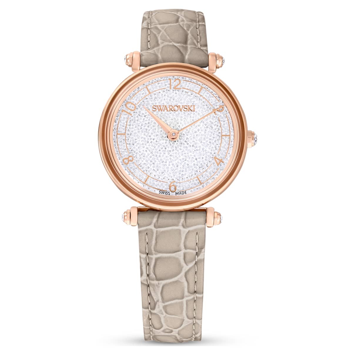 Zegarek Crystalline Wonder, Swiss Made, Skórzany pasek, Beżowy, Powłoka w odcieniu różowego złota
Zegarek Crystalline Wonder, Swiss Made, Skórzany pasek, Beżowy, Powłoka w odcieniu różowego złota
