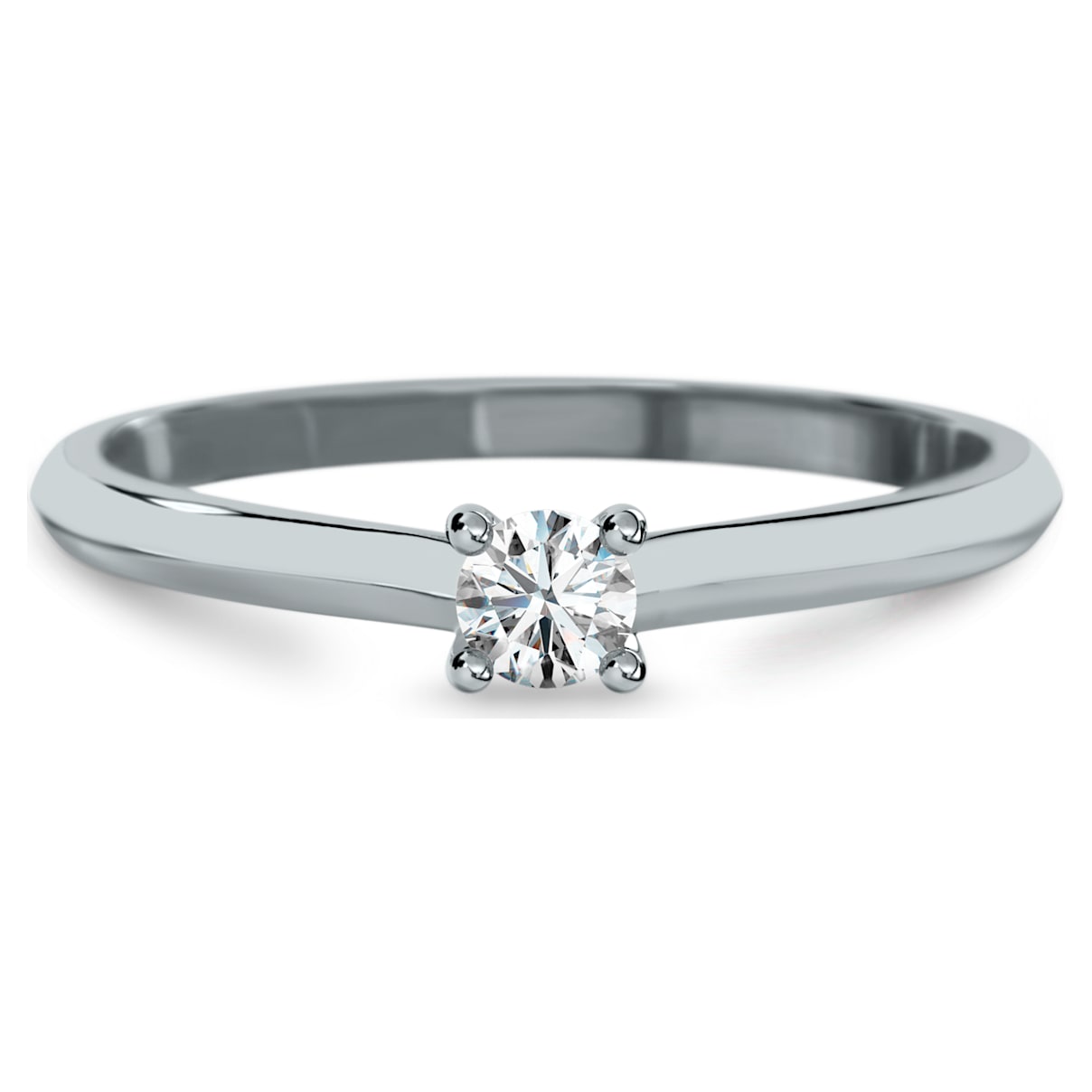 Essentials ring, Sterling Silver, Rhodium plated