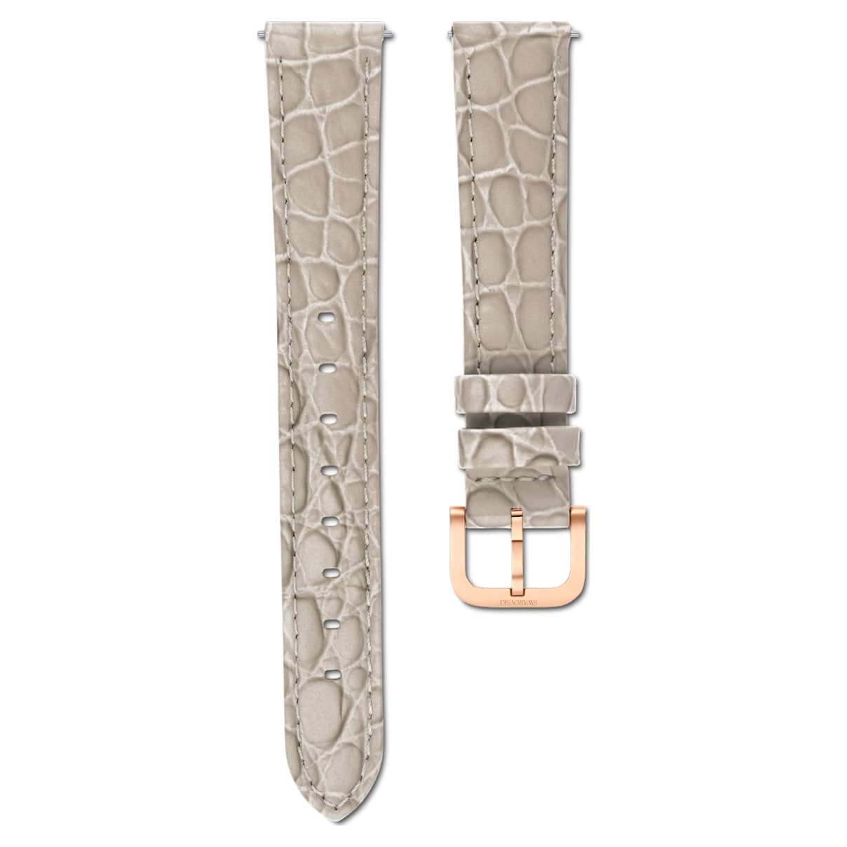 Watch strap, 16 mm (0.63") width, Leather with stitching, Beige, Rose gold-tone finish
Watch strap, 16 mm (0.63") width, Leather with stitching, Beige, Rose gold-tone finish