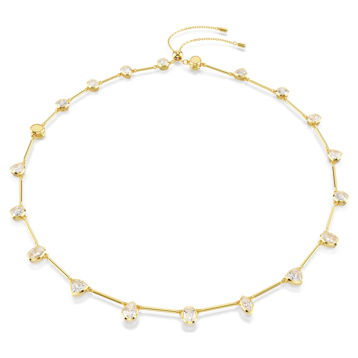 Imber Tennis Halskette, Magnetischer Verschluss, Verschiedene Schliffe, Weiß, Goldlegierungsschicht
Imber Tennis Halskette, Magnetischer Verschluss, Verschiedene Schliffe, Weiß, Goldlegierungsschicht