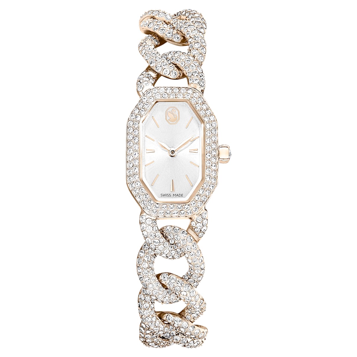 Montre Dextera Chain, Fabriqué en Suisse, Bracelet en cristal, Blanc, Finition champagne doré
Montre Dextera Chain, Fabriqué en Suisse, Bracelet en cristal, Blanc, Finition champagne doré
