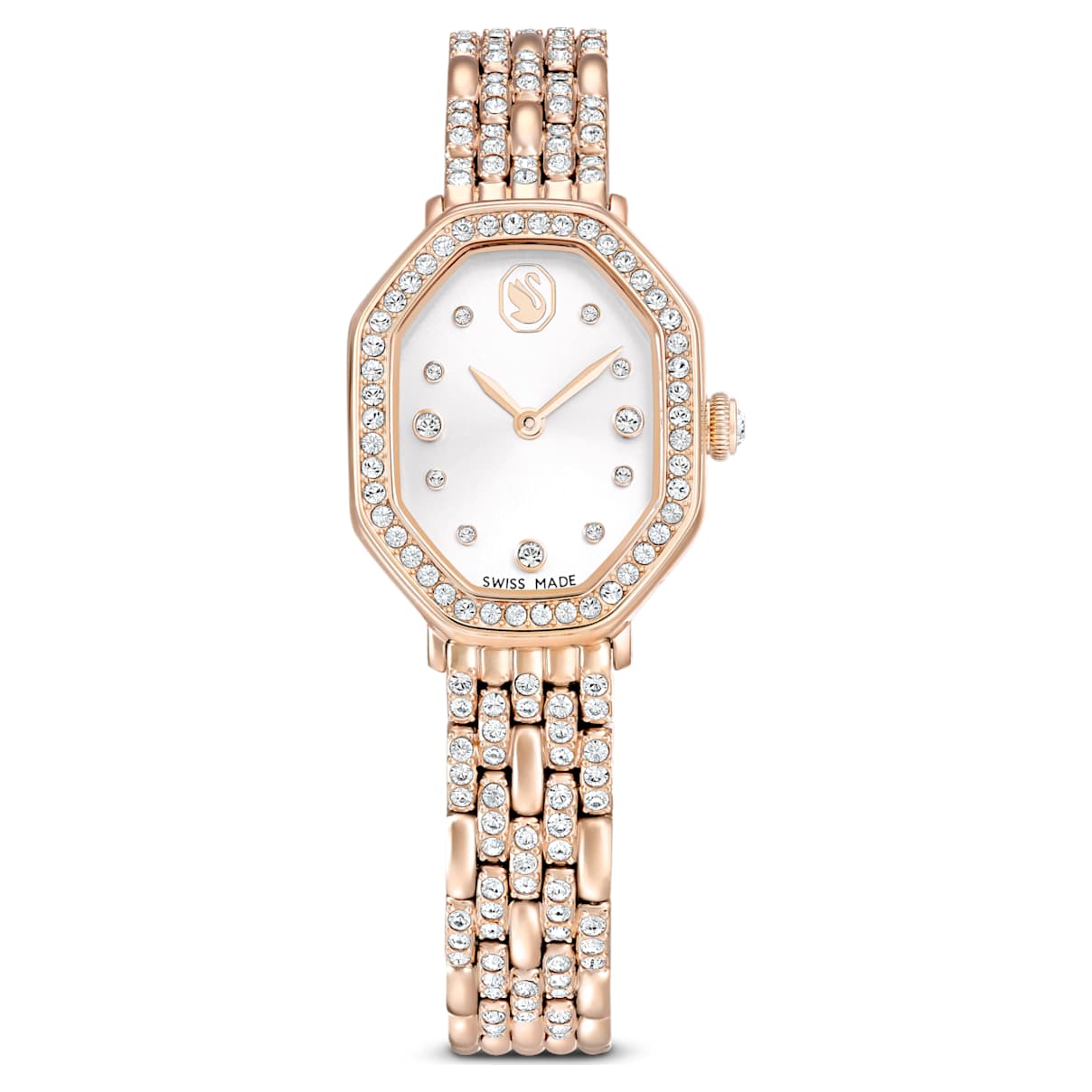 Dextera Octagon watch, Swiss Made, Metal bracelet, Gold tone, Rose gold-tone finish
Dextera Octagon watch, Swiss Made, Metal bracelet, Gold tone, Rose gold-tone finish