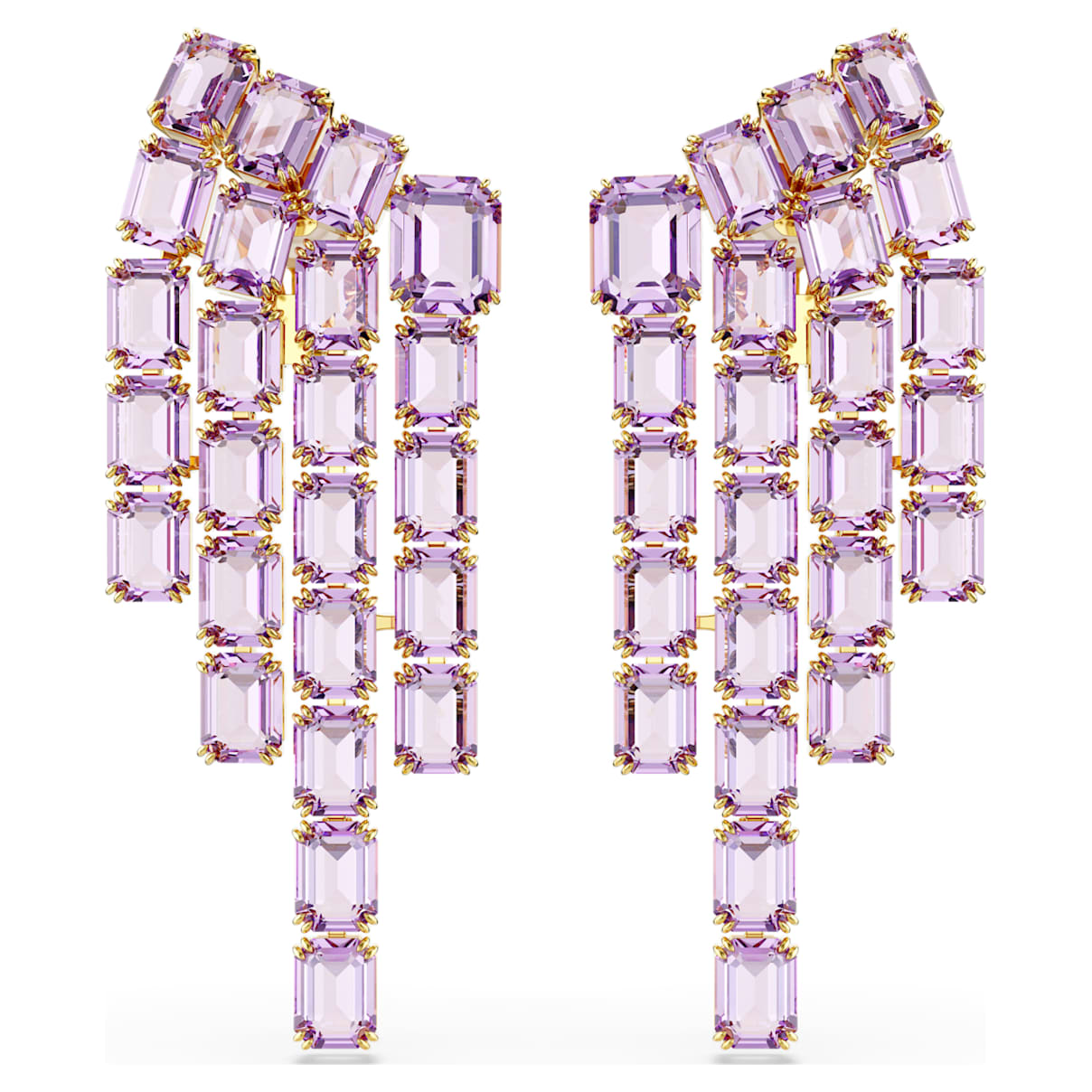 Boucles d'oreilles clip Millenia, Taille octogonale, Chandelier, Violet, Placage de ton or
Boucles d'oreilles clip Millenia, Taille octogonale, Chandelier, Violet, Placage de ton or