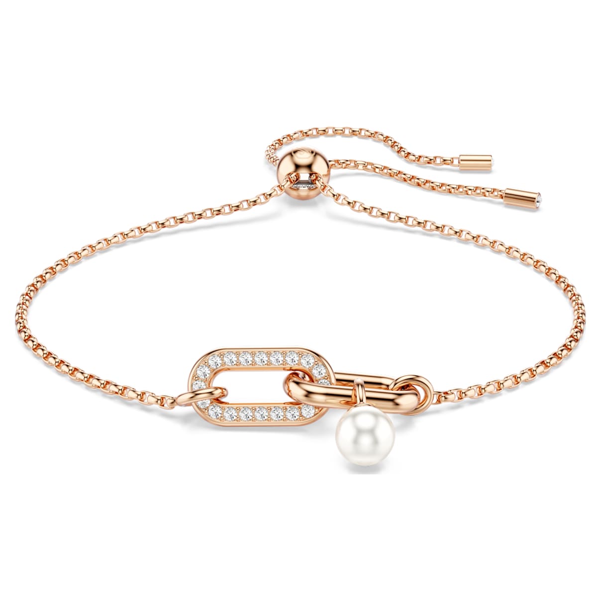Constella bracelet, Crystal pearl, Round cut, White, Rose gold-tone plated
Constella bracelet, Crystal pearl, Round cut, White, Rose gold-tone plated