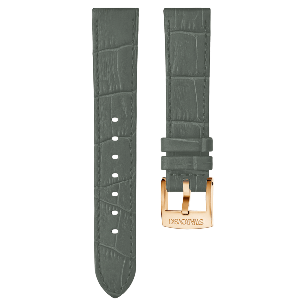 Swarovski 20mm Uhrenarmband, Leder mit Ziernähten, Grau, Roségold-Legierungsschicht
Swarovski 20mm Uhrenarmband, Leder mit Ziernähten, Grau, Roségold-Legierungsschicht