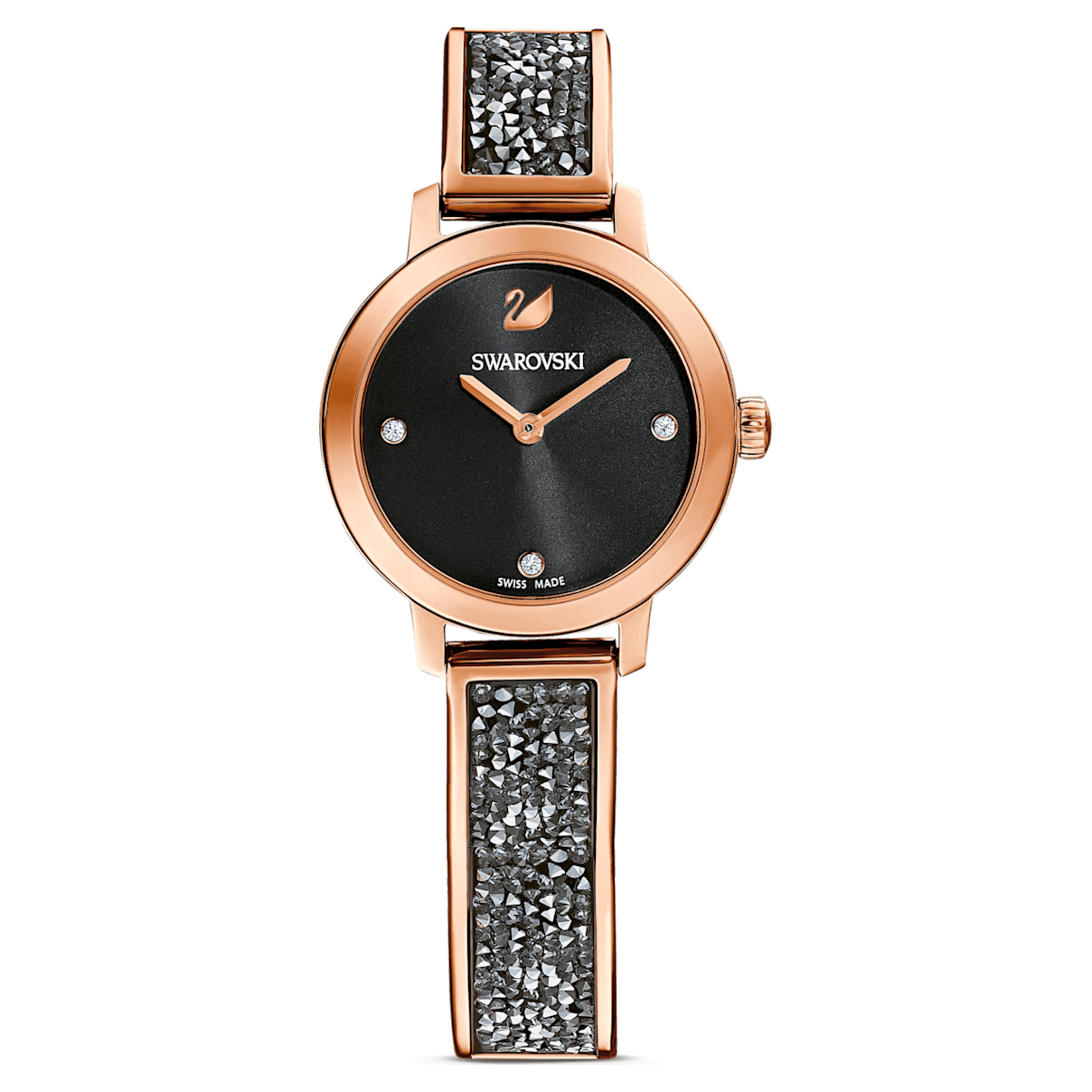 Swarovski Cosmic Rock watch, Swiss Made, Metal bracelet, Black, Rose gold-tone finish
Swarovski Cosmic Rock watch, Swiss Made, Metal bracelet, Black, Rose gold-tone finish