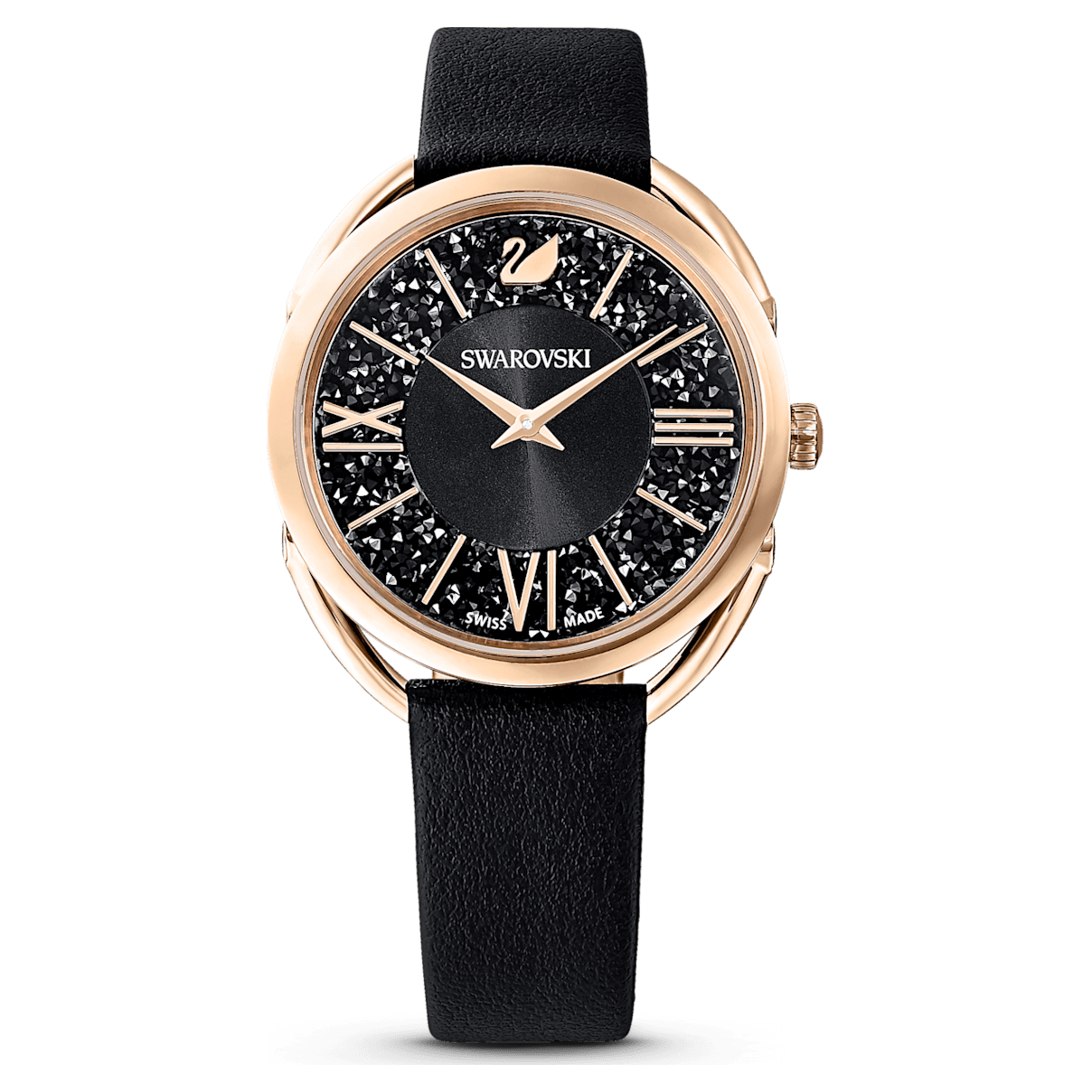 Swarovski Zegarek Crystalline Glam, Skórzany pasek, Czarny, Powłoka w odcieniu różowego złota
Swarovski Zegarek Crystalline Glam, Skórzany pasek, Czarny, Powłoka w odcieniu różowego złota