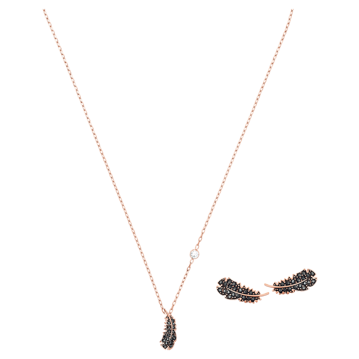 Swarovski Naughty 套装, 羽毛, 黑色, 镀玫瑰金色调
Swarovski Naughty 套装, 羽毛, 黑色, 镀玫瑰金色调