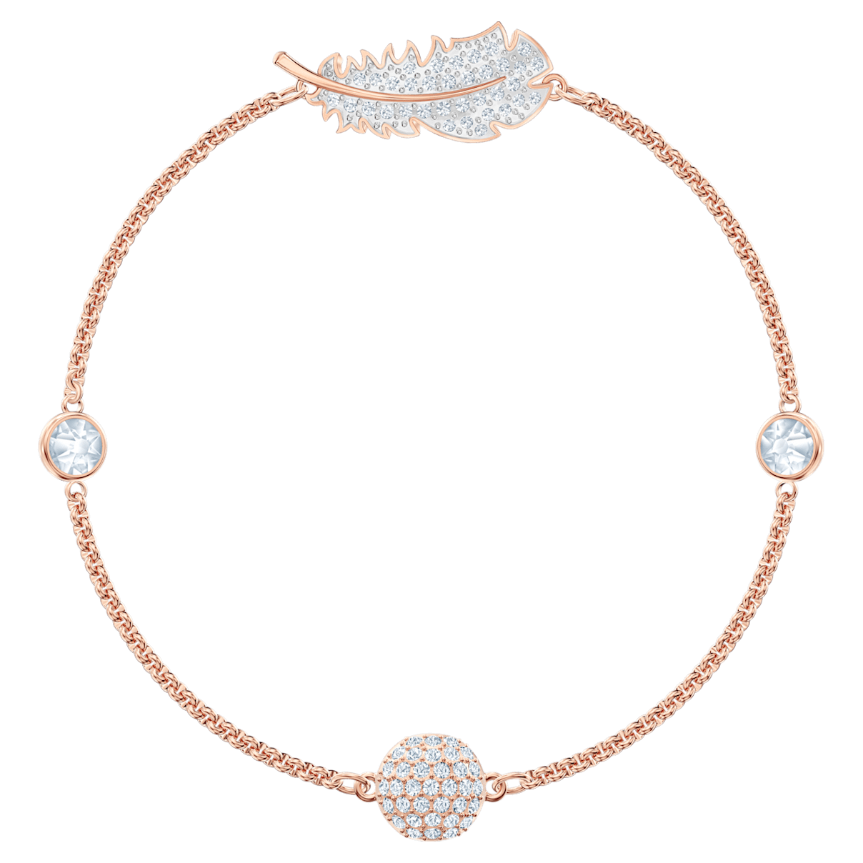 Swarovski Remix Collection strand, Magnetic closure, Feather, White, Rose gold-tone plated
Swarovski Remix Collection strand, Magnetic closure, Feather, White, Rose gold-tone plated