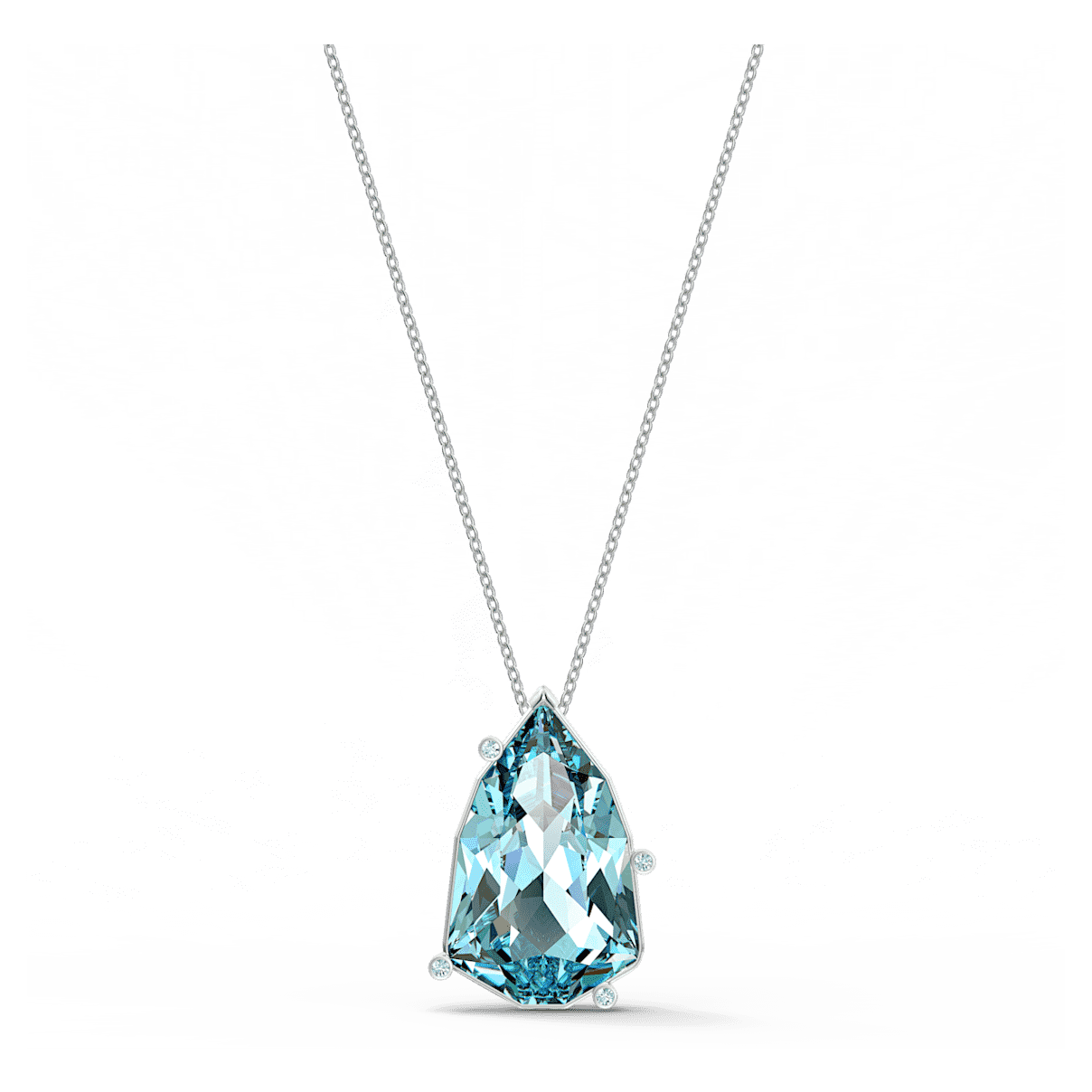 Swarovski Sunny pendant, Green, Rhodium plated