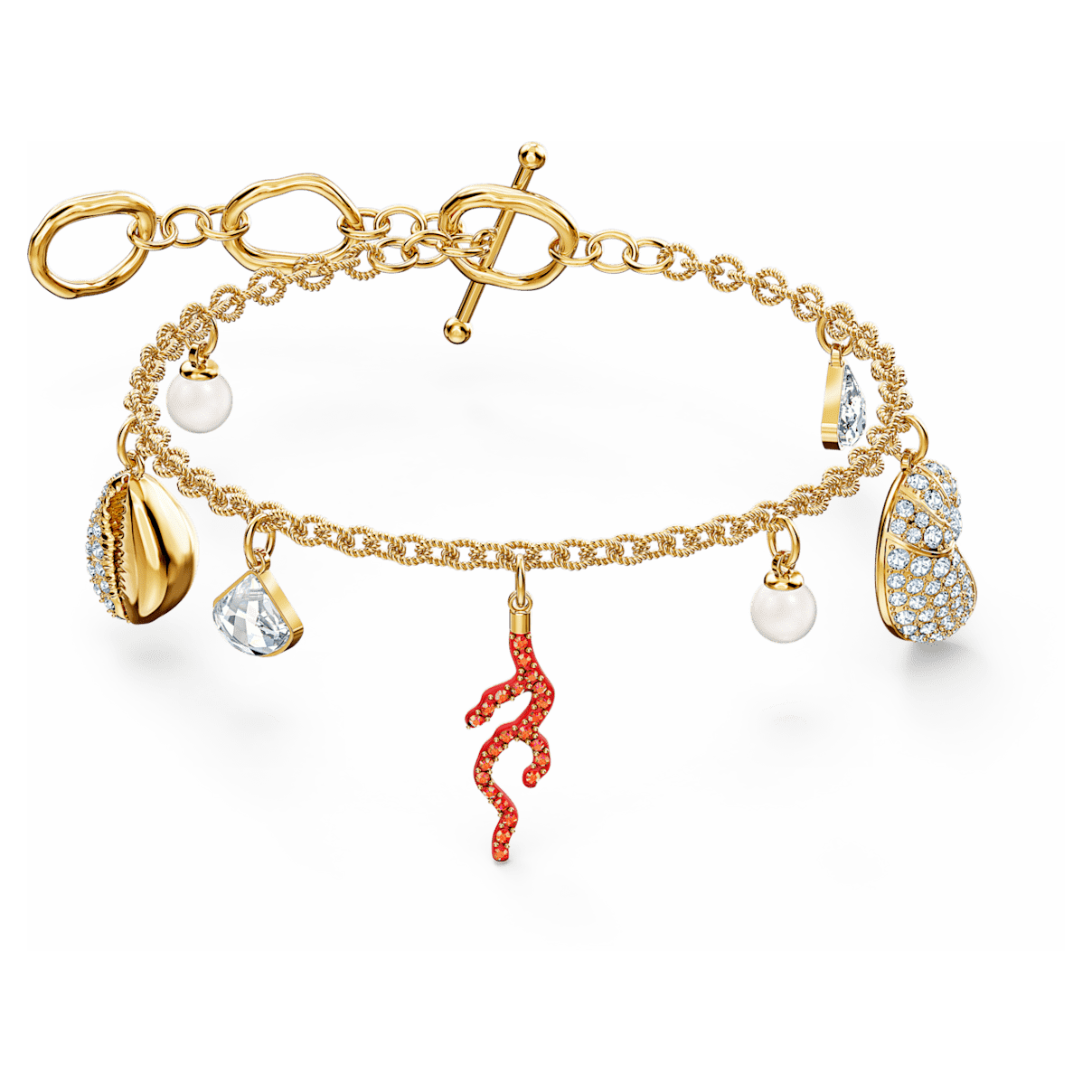Swarovski Bransoletka Shell Coral, Muszla, Czerwony, Powłoka w odcieniu złota
Swarovski Bransoletka Shell Coral, Muszla, Czerwony, Powłoka w odcieniu złota