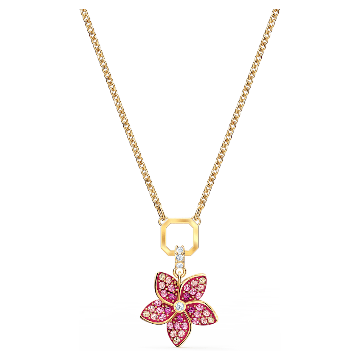 Swarovski Tropical 链坠, 花朵, 粉红色, 镀金色调 
Swarovski Tropical 链坠, 花朵, 粉红色, 镀金色调