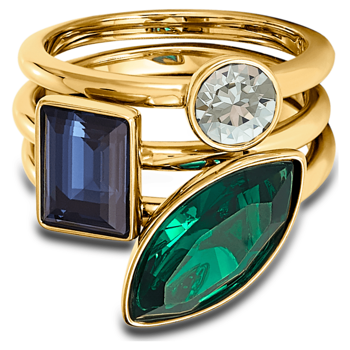 Swarovski Beautiful Earth by Susan Rockefeller 戒指, 套裝 (3), 混合式切割, 竹, 彩色, 鍍金色色調
Swarovski Beautiful Earth by Susan Rockefeller 戒指, 套裝 (3), 混合式切割, 竹, 彩色, 鍍金色色調