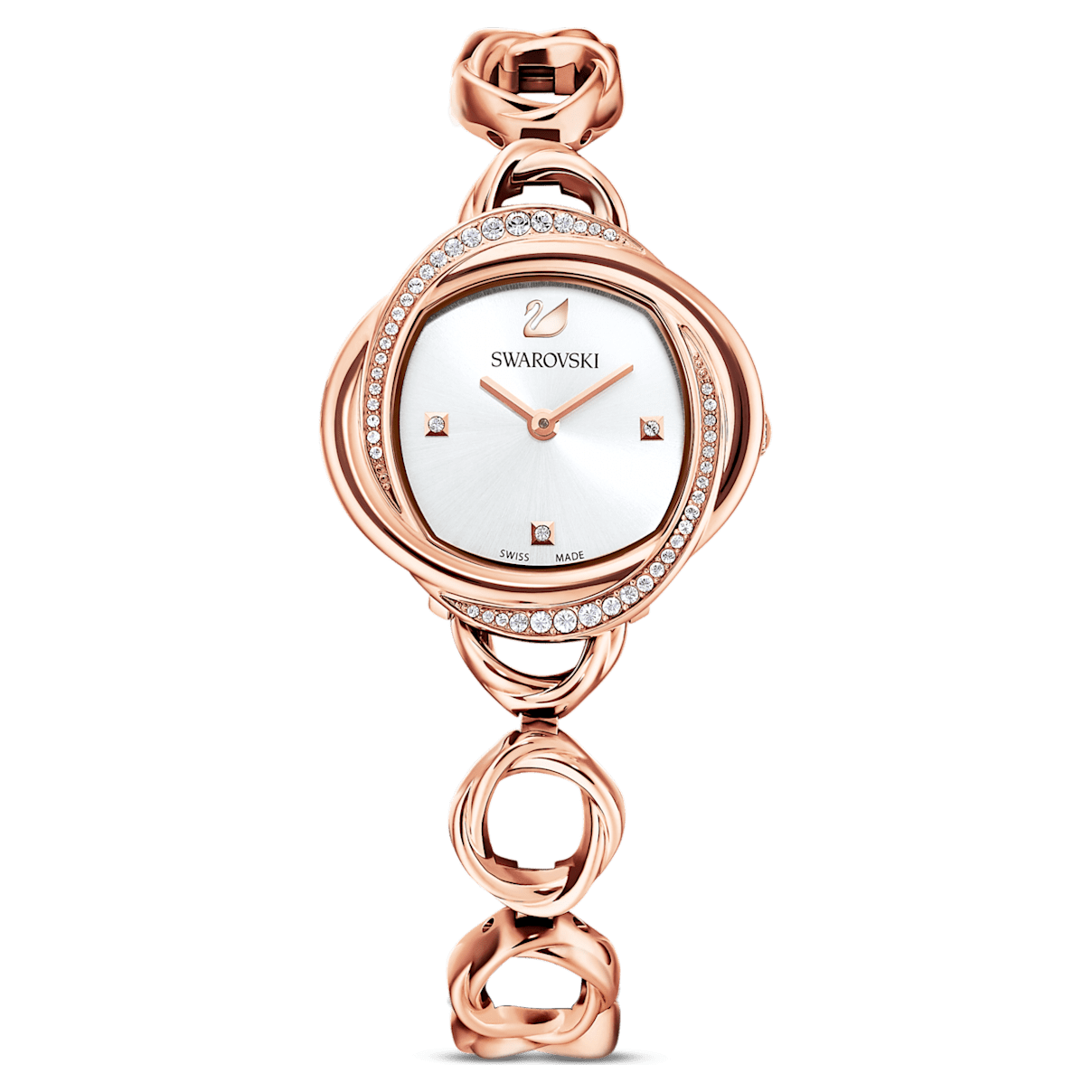 Swarovski Crystal Flower watch, Swiss Made, Metal bracelet, Rose gold tone, Rose gold-tone finish
Swarovski Crystal Flower watch, Swiss Made, Metal bracelet, Rose gold tone, Rose gold-tone finish