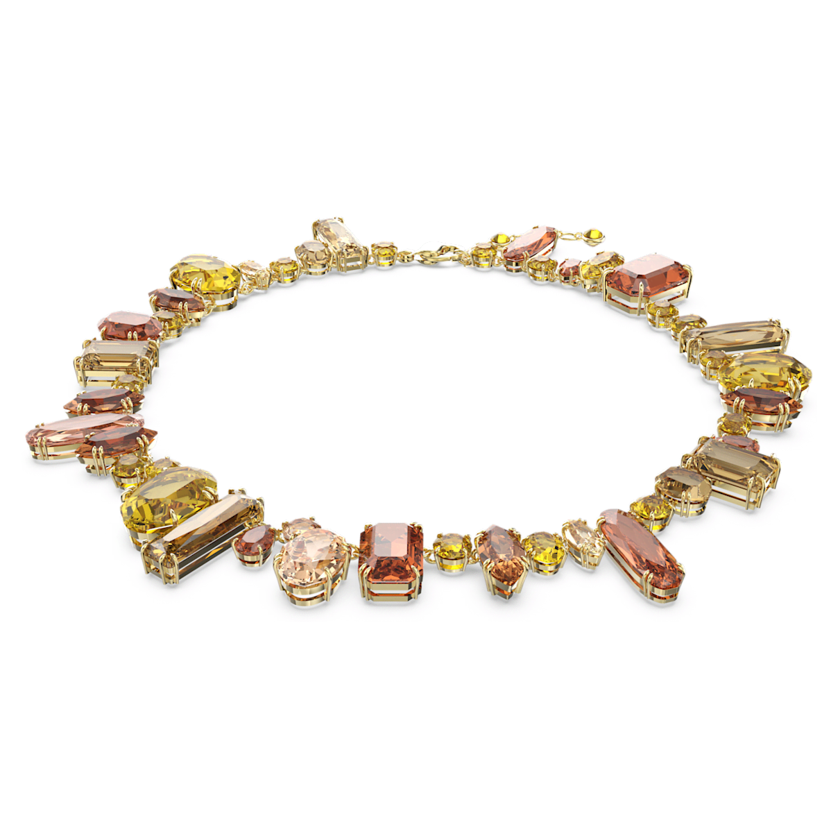 Swarovski Gema 네크리스, 믹스 컷, 멀티컬러, 골드 톤 플래팅