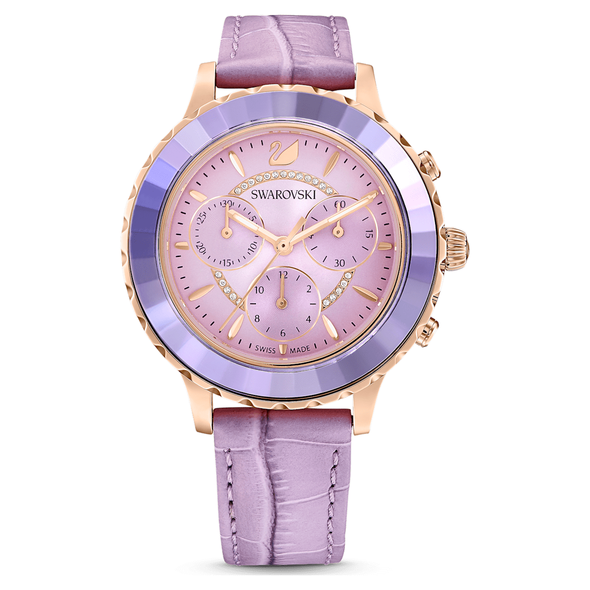 Swarovski Octea Lux Chrono 腕表, 瑞士制造, 真皮表带, 紫色, 玫瑰金色调润饰
Swarovski Octea Lux Chrono 腕表, 瑞士制造, 真皮表带, 紫色, 玫瑰金色调润饰