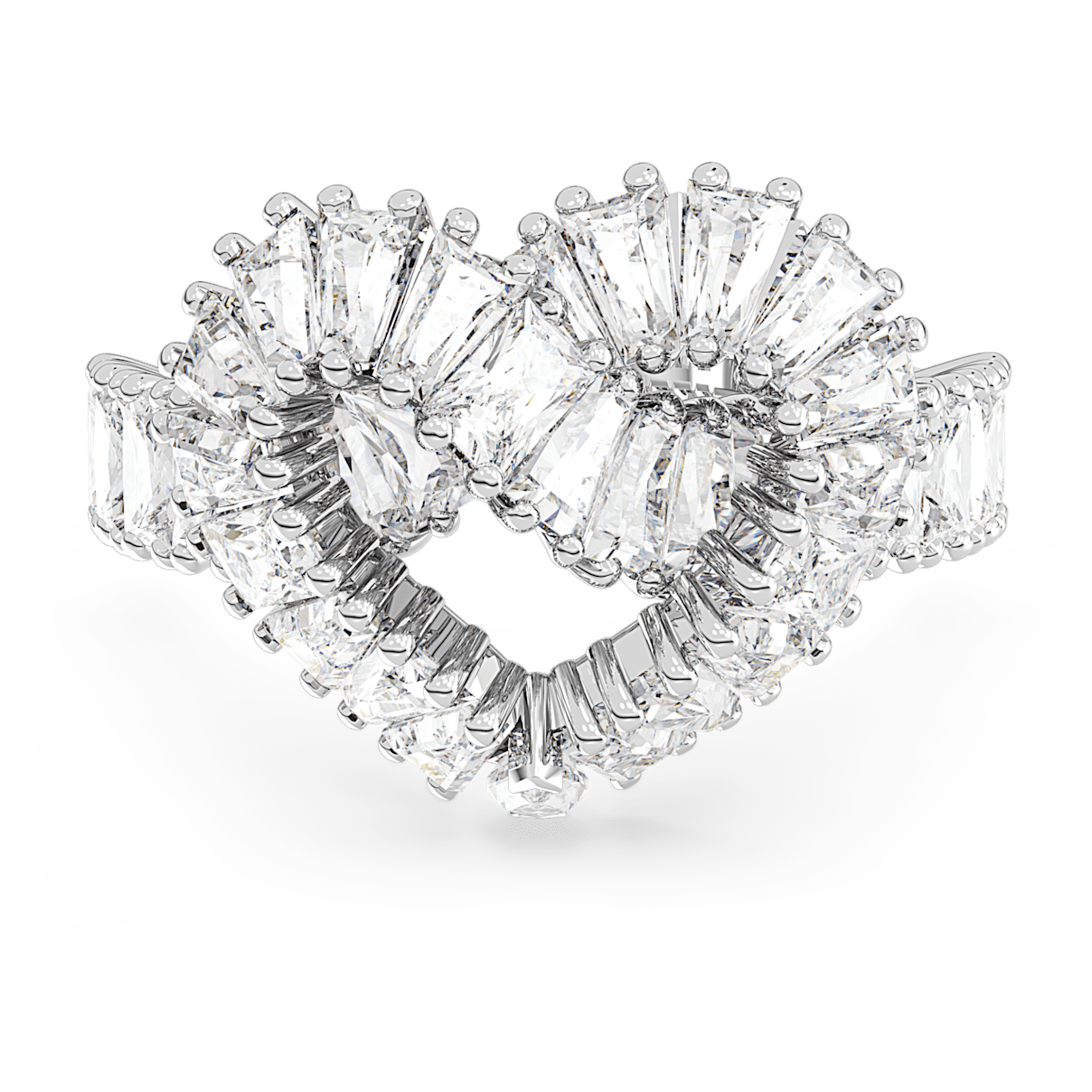 Swarovski Matrix 个性戒指, 混合切割, 心形, 白色, 镀铑 
Swarovski Matrix 个性戒指, 混合切割, 心形, 白色, 镀铑
