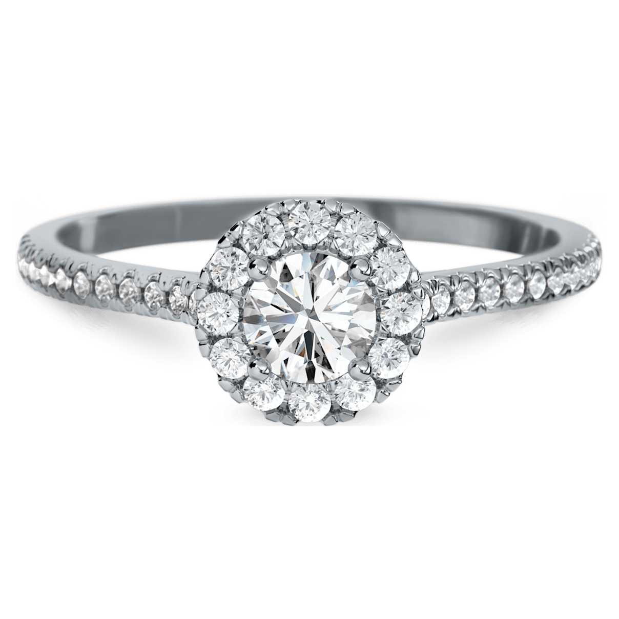 Swarovski Signature ring, Diamond TCW 0.50 carat, Center Stone 0.30 carat, 14K white gold
Swarovski Signature ring, Diamond TCW 0.50 carat, Center Stone 0.30 carat, 14K white gold