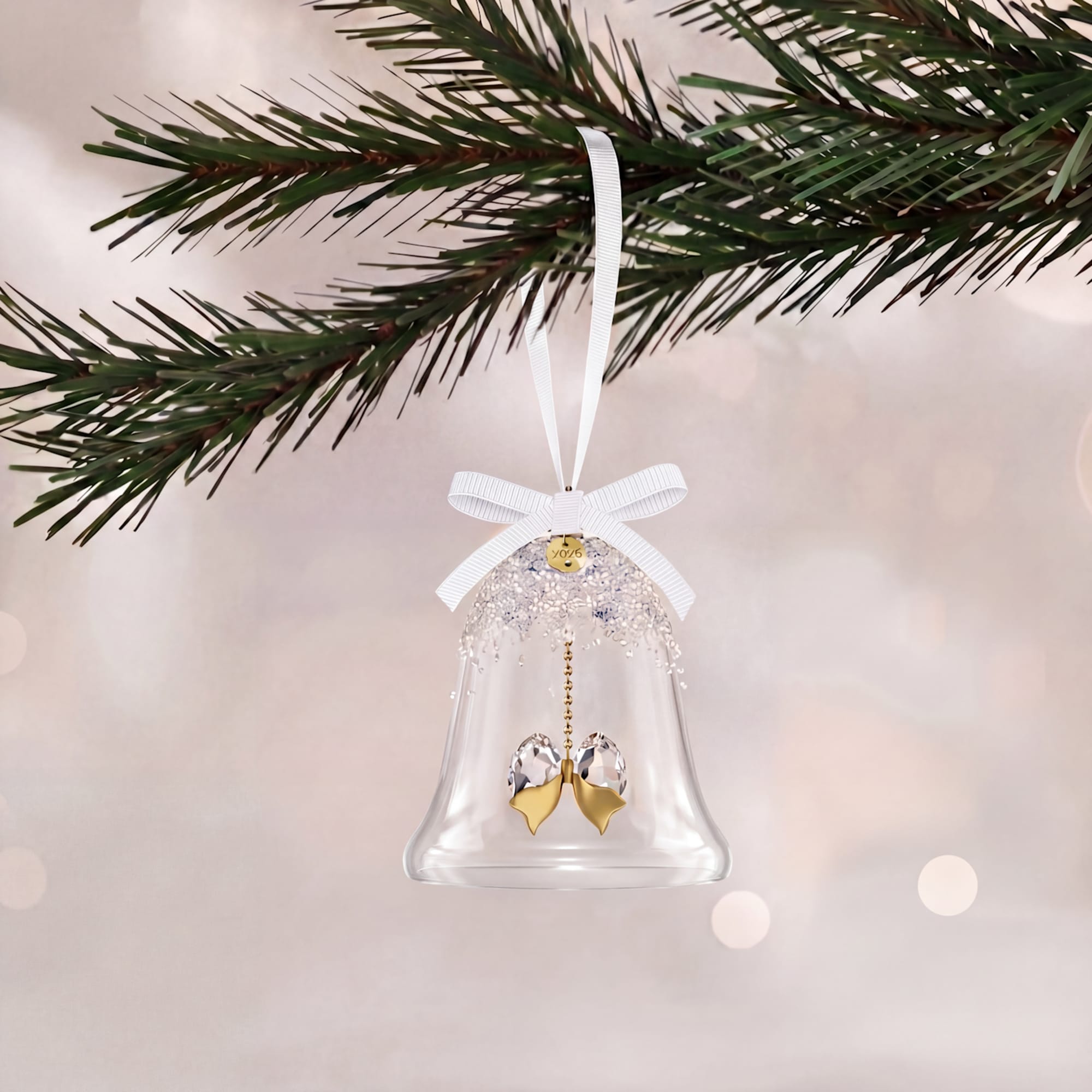 Annual Edition Bell Ornament 2026, White | Swarovski