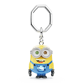 Brelok do kluczy Minions Bob, Różnokolorowy, Stal szlachetna