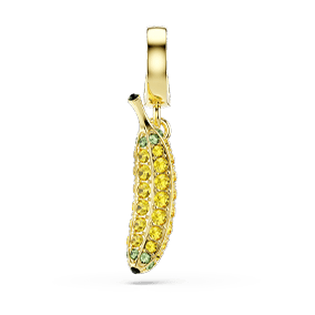 Przywieszka Minions Banana, Oprawa brukowa, Żółta, Powłoka w odcieniu złota