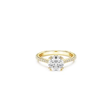 Ortyx ring, Mixed cuts, White, Rhodium plated | Swarovski