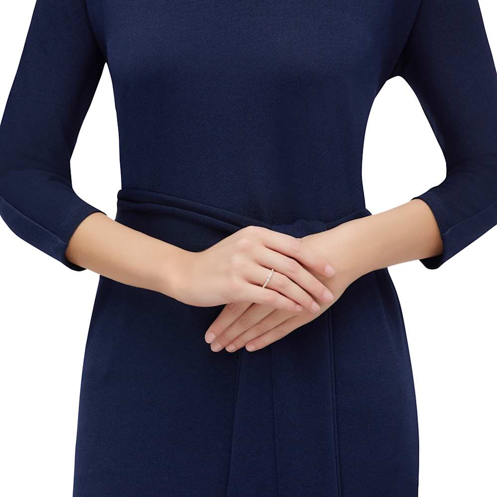 Rare Ring, White, Rosegold tone plated