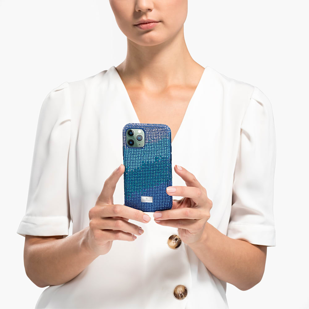 Swarovski Crystalgram smartphone case, iPhone 11 Pro, Blue