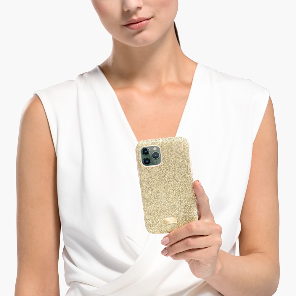Swarovski High smartphone case, iPhone 11 Pro, Gold tone