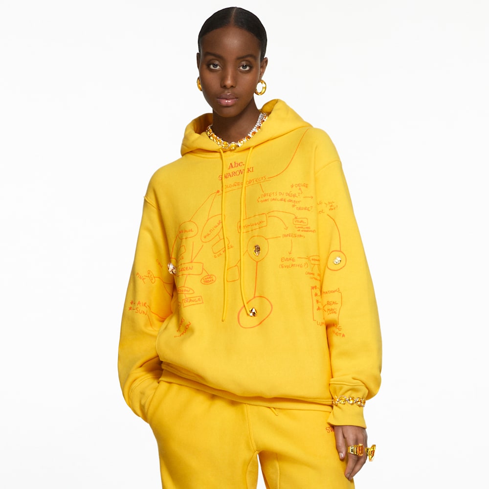 Swarovski ADVISORY BOARD CRYSTALS, Colored Objects hoodie, Yellow