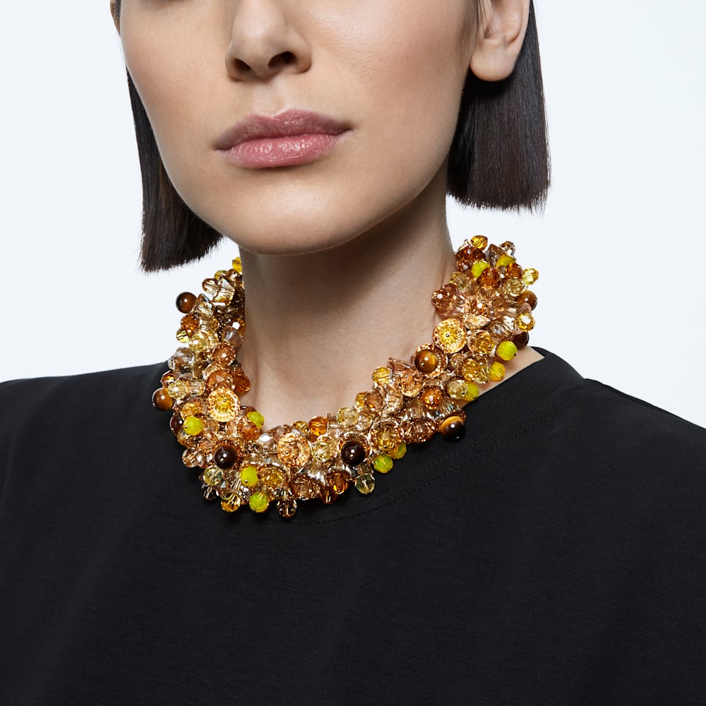 Swarovski Somnia necklace, Multicolored, Gold-tone plated