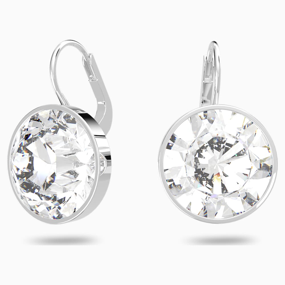 Bella Mini Earrings White Rhodium Plated Swarovski Com