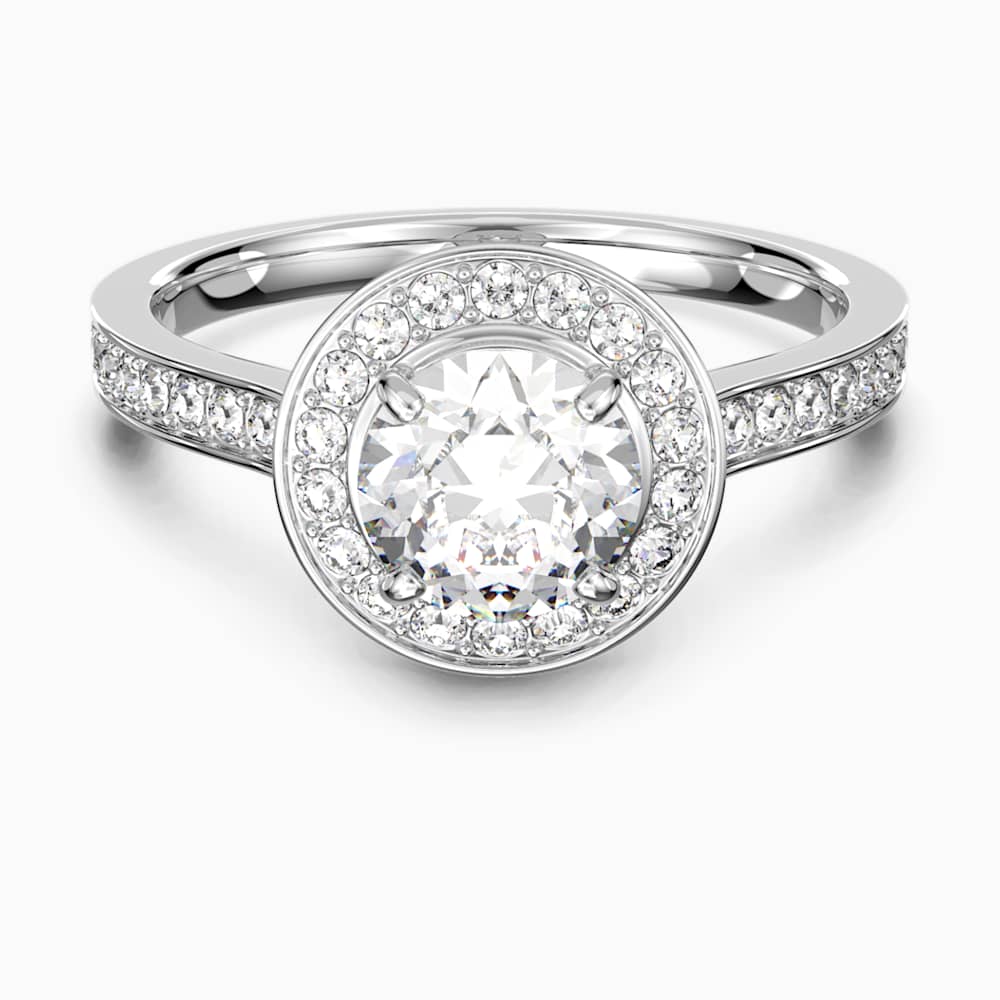 Attract Round Yuzuk Beyaz Rodyum Kaplama Swarovski Com