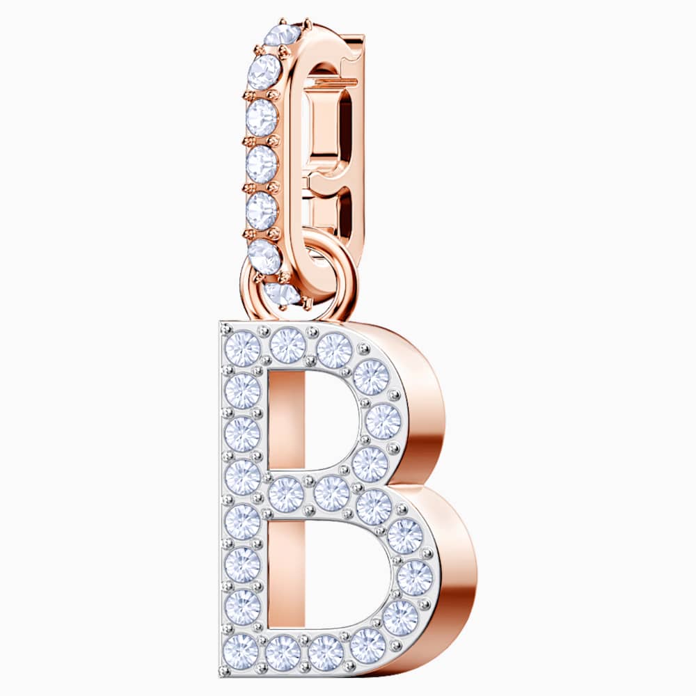 Swarovski Remix Collection Charm B Beyaz Pembe Altin Rengi Kaplama Swarovski Com