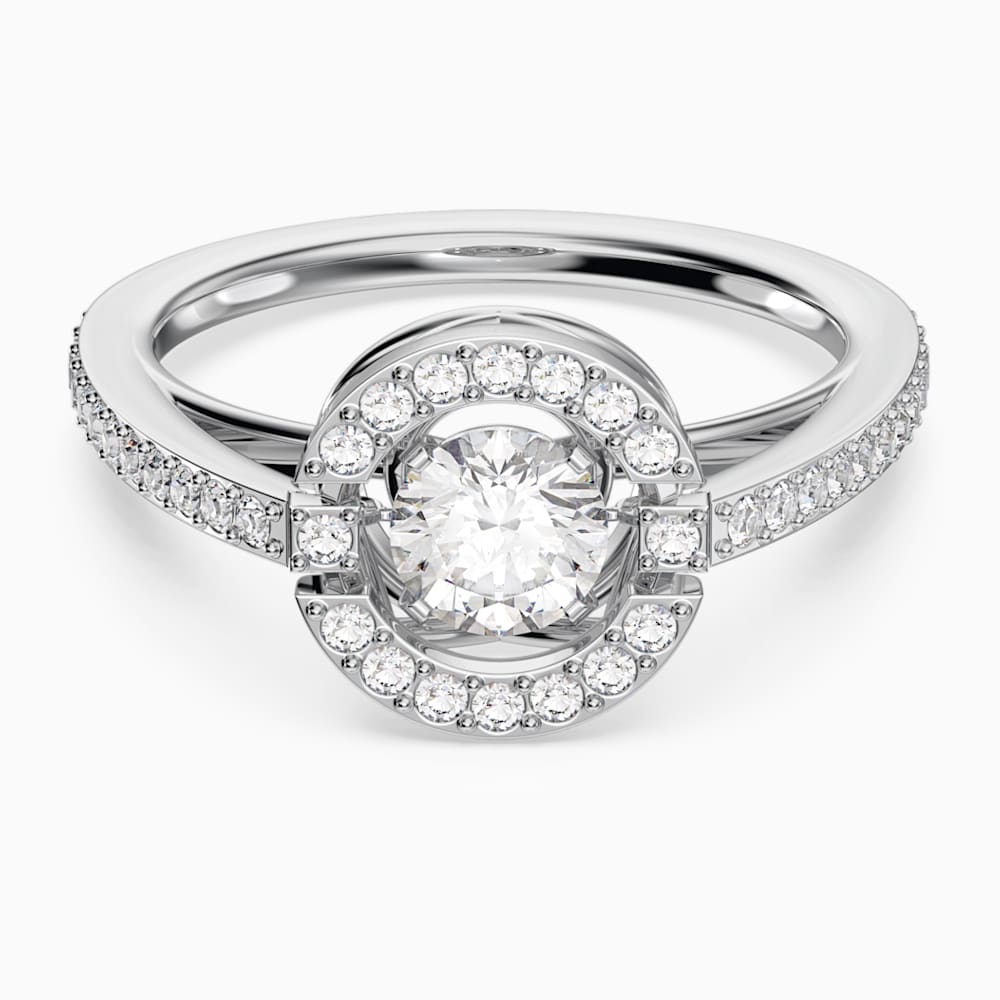 Swarovski Sparkling Dance Round Yuzuk Beyaz Rodyum Kaplama Swarovski Com