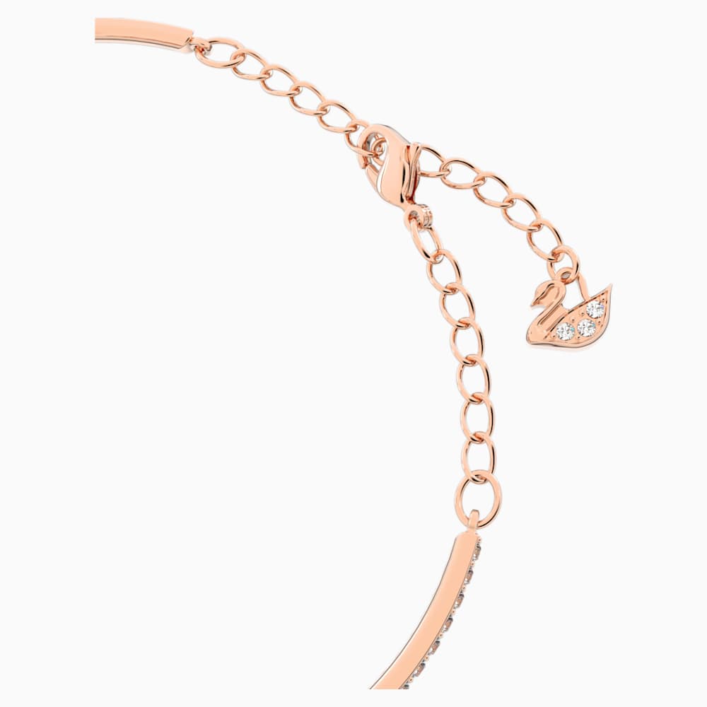 North Bracelet, White, Rosegold tone plated