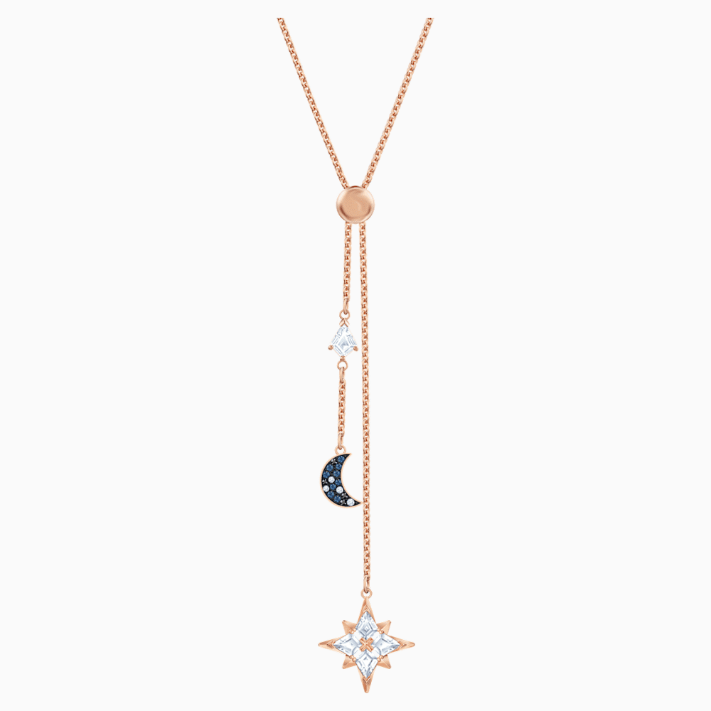 Swarovski Symbolic Y Kolye Cok Renkli Pembe Altin Rengi Kaplama Swarovski Com