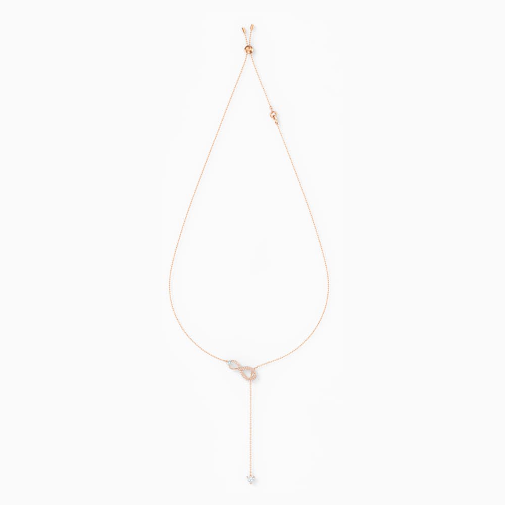 Swarovski rose gold infinity necklace Clearance