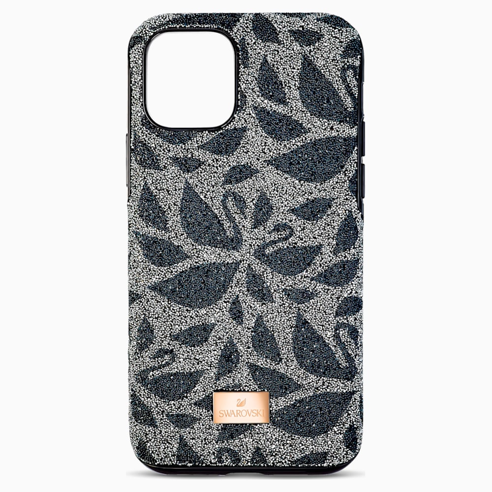 Swarovski Swanflower Smartphone Case with Bumper, iPhone® 11 Pro Max, Black