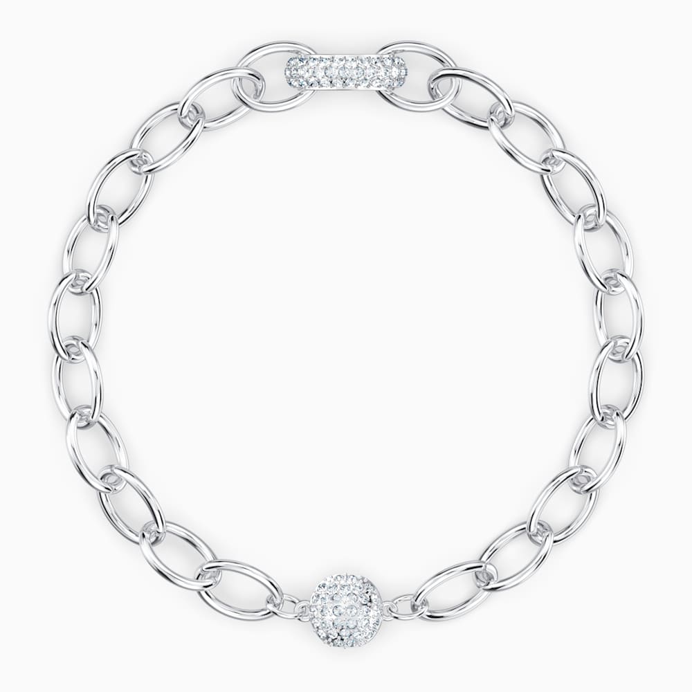 Bracelet The Elements Chain, blanc, métal rhodié Bracelet The Elements Chain, blanc, métal rhodié