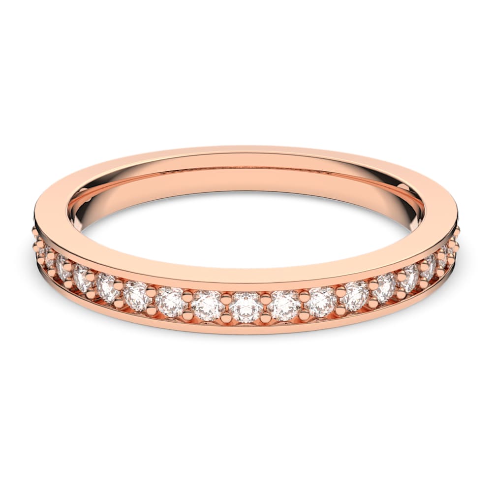 Matrix ring, White, 18K rose gold finish | Swarovski