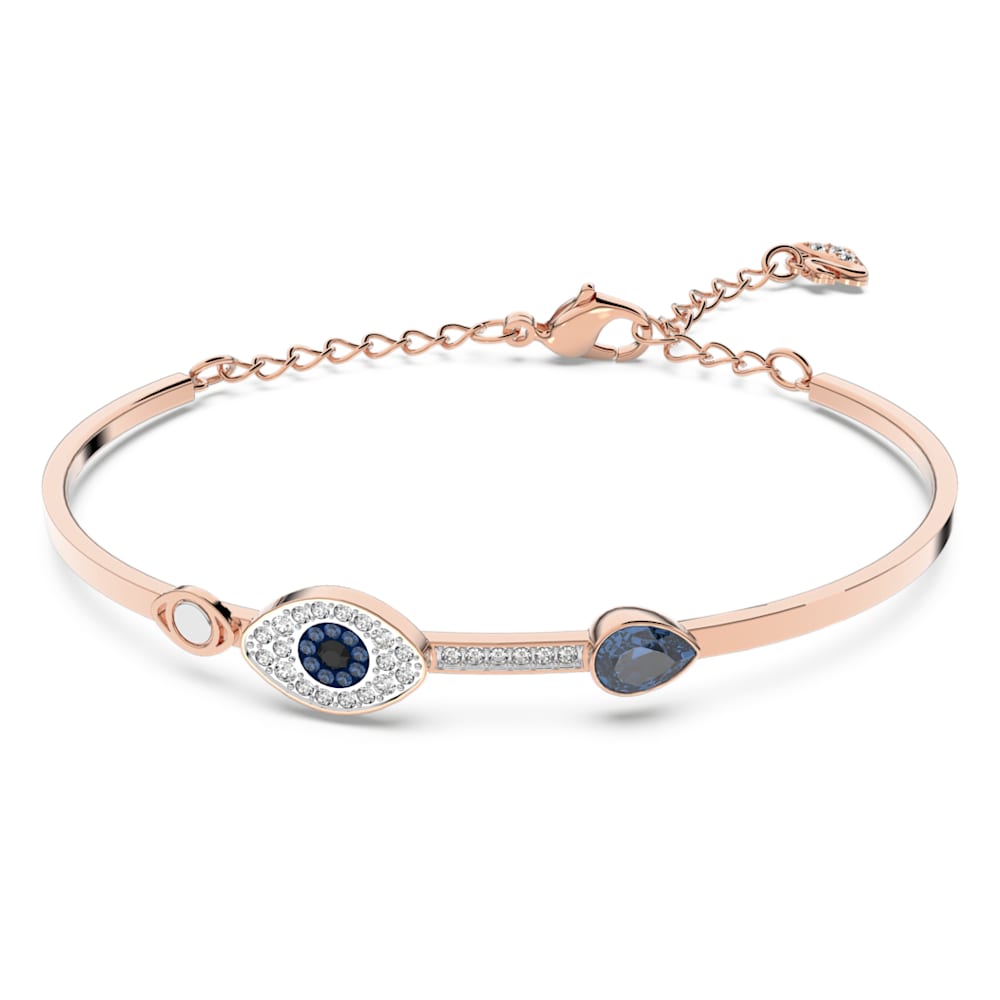 Bracelet-jonc Swarovski Symbolic Evil Eye, bleu, Finition mix de ...
