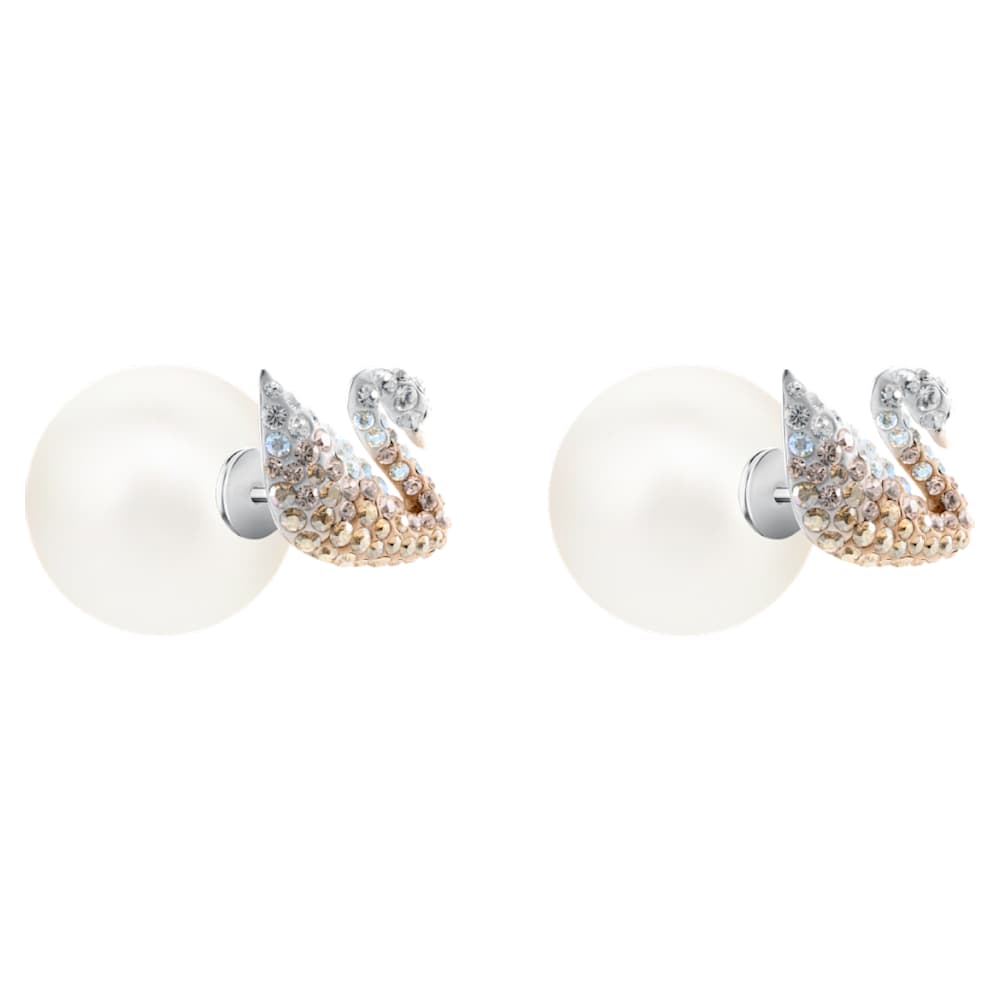 Swarovski dazzling swan earrings clearance