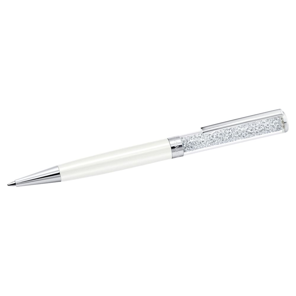 Crystalline Kugelschreiber, Weiß, Weiß lackiert, verchromt | Swarovski